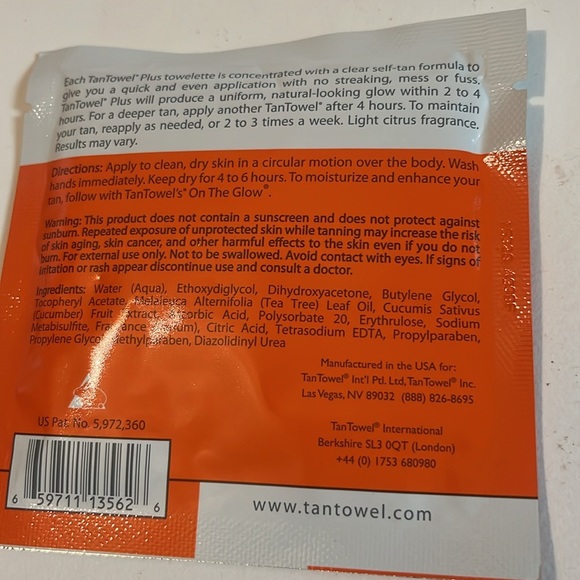 TAN TOWEL SELF TANNERS FULL BODY Application TanTowel PLUS 5 CT - Picture 2 of 4